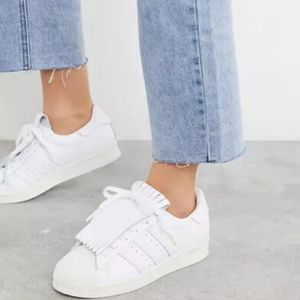 ADIDAS SUPERSTAR SHOES DETAILED WITH FRINGE
